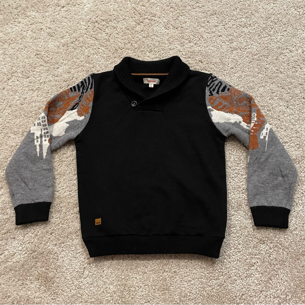 Catimini Boys’ Black Tiger Sweater